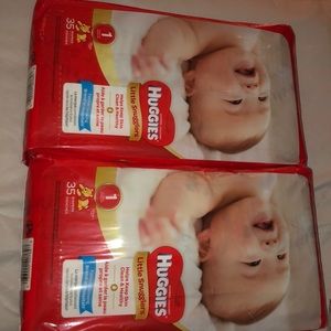 2 35 pk Huggies diapers